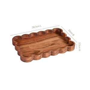 Modern Stylish Rustic Wooden Decorative Trays Rectangle Handcrafted Multi-Functional Serving Platter Wood Handicraft Serving - Product Image 4