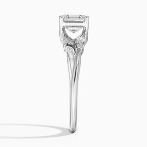 Anillo BOJ 0149 con Corte Asscher, Plata 925, Engaste de Racimo Marquise, Anillo Solitario con Diamante de 2ct, Color D, VVS1, Moissanita, Certificado GRA, en Oferta - Product Image 3