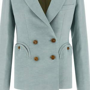 Blazer croisé personnalisé pour femme, col cranté, manches longues, veste de costume pour femme, logo personnalisé, tenue de bureau professionnelle - Product Image 6
