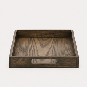 Wholesale <b>Small</b> Rectangular Ash Wood Serving Tray With Built-In Handles Eco-Friendly Rustic Decorative Tray For <b>Coffee</b> <b>Table</b> - Product Image 3