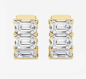 <b>Hoops</b> Earrings Diamond Earrings Gold and <b>Silver</b> Earrings Lab Grown Diamonds Earrings <b>Hoops</b> Fine Jewelry for Women - Product Image 2
