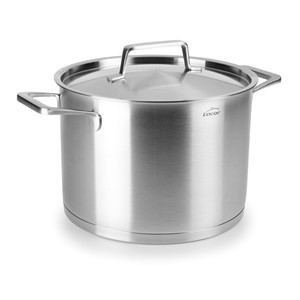 Pentola per zuppa Lacor in acciaio inox da 24 cm con coperchio per cucinare brodo e zuppe - Product Image 1