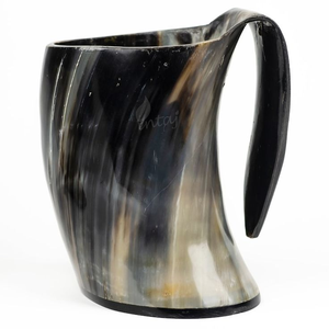 Viking Horn Tankard / Buffalo Horn <b>Mug</b> / Horn Craft I Best Quality Manufacturer India with South Africa Horn White Skin - Product Image 5