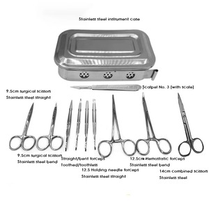 Ametrine Surgical Manual Animal Surgical Instruments Set Stainless Steel for <b>Rat</b>/Mouse Experimental Anatomical Tools CE - Product Image 2