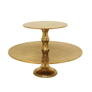 Support à gâteau en bois d'acacia de forme rectangulaire pour table, mariages, anniversaires, décorations, présentoirs à 3 étages - Product Image 2