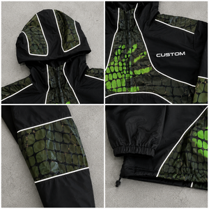 Veste coupe-vent en nylon pour homme, légère, résistante à l'eau, fermeture éclair intégrale, veste de sport décontractée pour l'aventure - Product Image 3