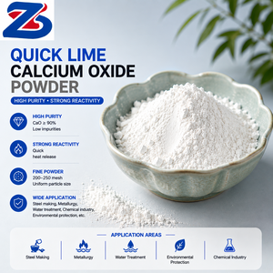 Cal Vítreo en Polvo de Alta Actividad CaO para Tratamiento de Aguas Residuales Industriales - Marca Zhongsheng - Product Image 2