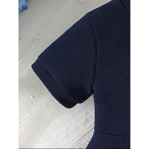 Girls Elegant Navy Blue <b>Bow</b> Dress / Kids Party Wear Fit & Flare Dress - Product Image 5