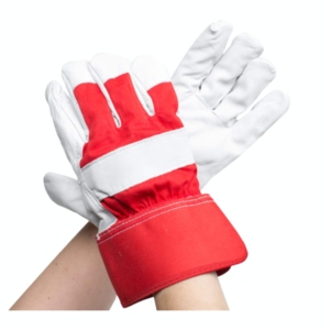 Gants de sécurité industriels haut de gamme en cuir de chèvre pleine fleur, anti-vibration, avec manchette de protection, pour travaux lourds et de rigging au Canada - Product Image 1