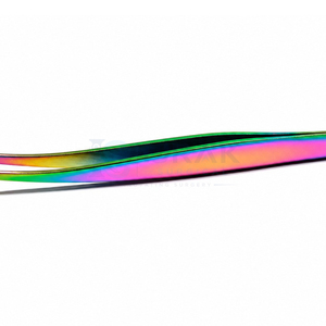 แหนบต่อขนตาปลายเรียบ Ijrak Surgical Professional Rainbow Stainless Steel ขนาด 10 มม. สำหรับต่อขนตาแบบละเอียด - Product Image 2