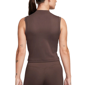 Conjunto de Yoga sin Costuras de Cintura Alta, Color Sólido, Top Corto con Cuello Alto, Leggings Largos sin Mangas, Ropa Deportiva de Dos Piezas - Product Image 3
