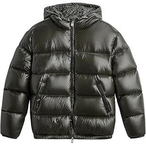 Unisex Hooded Puffer Jacket Providing Superior Warmth Comfort Stylish Streetwear Winter Clothing with Front Logo - Product Image 2