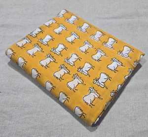 Hand Block Printed Cotton Fabric Artisan Made <b>Material</b> <b>for</b> <b>Sewing</b>, Garment Making, Quilting & Wholesale Supply - Product Image 1