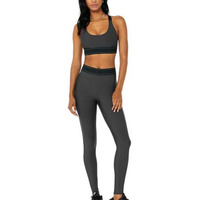 Pakaian Santai Musim Panas Paling Diminati, Sport Bra U-neck & Celana Legging, MOQ Rendah, Set Legging Tights Terlaris Untuk Wanita