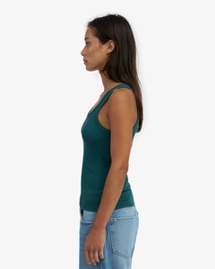 Women's Solid Color Knitted Tank <b>Top</b> Scoop Neck Breathable Casual Sleeveless <b>Top</b> Spandex Polyester Blend - Product Image 4