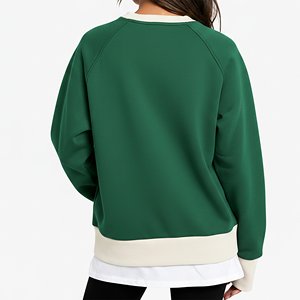 เสื้อสเวตเชิ้ตผู้หญิง VANEK INTERNATIONAL รุ่น VI-CWSS-37 คอวี ผ้าฟลีซ สีเขียวล้วน ผลิตจากโพลีเอสเตอร์ ถักทอทั้งตัว - Product Image 3