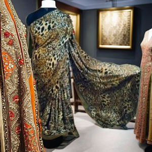 ส่าหรีผ้าไหมกับเสื้อหรูหราทนคราบเสื้อผ้าอินเดียแบบดั้งเดิม - Product Image 6