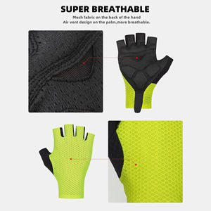 ถุงมือปั่นจักรยานคุณภาพสูง ถุงมือแข่งจักรยานแบบทนทาน แผ่นเจลรองนิ้วครึ่ง ถุงมือออกกำลังกาย ฟิตเนส ยกน้ำหนัก กันลื่น - Product Image 2