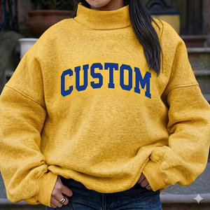 Sudadera con Cuello Alto Holgada y Elegante para Mujer, Ropa Urbana de Primera Calidad, Proveedor Directo de Fábrica OEM - Product Image 1