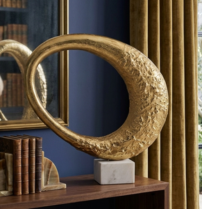 Atractivas Esculturas Decorativas Hechas a Mano con Baño de Oro, Diseño Moderno para el Hogar y Hoteles, para Sala de Estar, Objetos Decorativos Hechos a Mano - Product Image 1