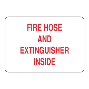 Panneau d'identification pour tuyau d'incendie et extincteur Brady, pour la sécurité intérieure et extérieure - Product Image 1