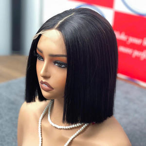 Expédition Rapide Perruques Bob Cheveux Humains Lisses Ombrés Couleur Mèches 100% Cheveux Vietnamiens Bruts Lace Frontale - Product Image 2