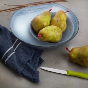 Couteaux à éplucher de cuisine vert lime avec lame de coupe droite argentée pour couper les poires, éplucher les fruits et préparer les aliments - Product Image 5