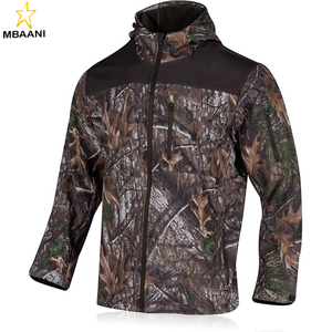 <b>Camo</b> Hunting <b>Jacket</b> for Men Lightweight Softshell Fleece Waterproof Hoodie Outdoors Windproof Zip Up <b>Jacket</b> - Product Image 4