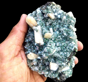 เฮอแลนไดต์สีเขียวธรรมชาติพร้อมแร่สติลบิท ชุดคริสตัลพรีเมียมสำหรับตั้งโชว์ สะสม บำบัดรักษา ของขวัญตกแต่ง - Product Image 1