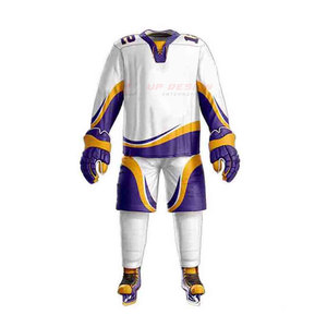 Uniforme de Hockey sobre Hielo Sublimado de Diseño Popular, Transpirable, 100% Poliéster, de la Mejor Calidad, Nueva Llegada, para Adultos, MOQ Bajo, Servicio OEM - Product Image 2