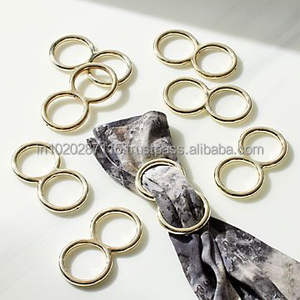<b>Rustic</b> hammered antique look metal napkin ring for holiday <b>dining</b> <b>table</b> decoration with natural <b>farmhouse</b> inspired design - Product Image 1