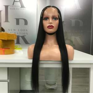 วิกผมมนุษย์ทรงตรงลายกระดูกตรงมีความหนาแน่น180วิกผมลูกไม้สองชั้นพร้อมผมเวียดนามโปร่งแสงระดับ HD - Product Image 2