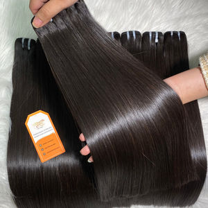 Meilleures extensions de cheveux humains droits non traités bruts de qualité 12A Style de paquet de cheveux de fond épais et durables de haute qualité - Product Image 3