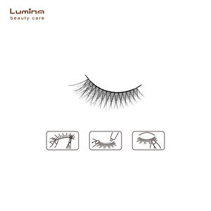 Pestañas Postizas 3D Autoadhesivas Reutilizables Hechas a Mano con Efecto Natural, Súper Elásticas, LE01, Venta al Por Mayor por King & Lady Mate, Alta Calidad - Product Image 3