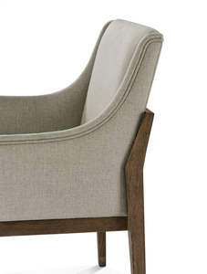 Chaise de salle à manger scandinave contemporaine en bois de hêtre durable de haute qualité avec revêtement en lin pour bureau, immeuble et appartement - Product Image 4