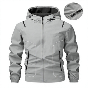 Veste Softshell Sportive Imperméable de Haute Qualité pour Homme, Motif à Carreaux, Coupe-Vent Respirante Personnalisable pour l'Hiver et les Activités de Plein Air - Product Image 1