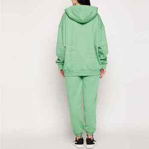 Women's Custom Anti-Wrinkle 100% Cotton <b>Velour</b> <b>Tracksuit</b> Winter Casual 2-Piece Set Hoodies - Product Image 5