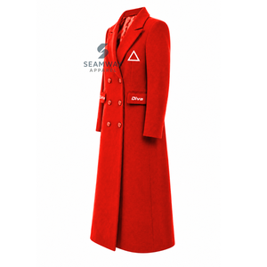 Delta |   Sigma |   Manteau long croisé pour femme Theta, col à revers, manches longues, coupe ajustée, brodé, vêtement d'extérieur formel - Product Image 3