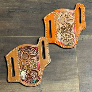 Meilleure vente Fourreau de couteau en cuir usiné à la main personnalisable fait à la main pour ceintures Housses de couteau en cuir véritable de luxe de haute qualité - Product Image 4