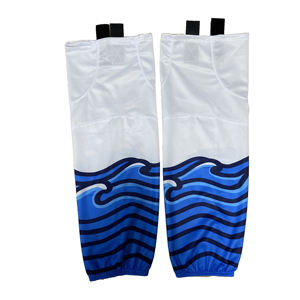 Chaussettes de hockey sur glace professionnelles personnalisées OEM/ODM | Chaussettes de hockey personnalisées en couleur pour jeunes et adultes en polyester respirant, vente en gros - Product Image 1