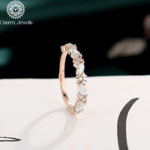 Charm Jewells Rose Gold Plated <b>Silver</b> Moissanite Cushion Cut Prong Setting IGI Certified 3 GM Women's Romantic Engagement <b>Ring</b> - Product Image 2
