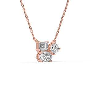 Exclusivo Colgante de Diamante Cultivado en Laboratorio de Corte Ovalado de 1.5 Quilates, Plata 925 con Oro, Estilo Único, Colgante de Compromiso para Mujer - Product Image 5
