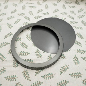 Moule à tarte rond de 28 cm avec fond amovible, accessoire de cuisson en acier au carbone - Product Image 4