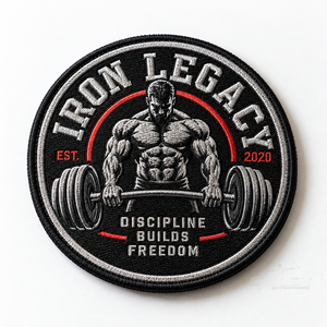 Custom Logo <b>Patches</b> OEM Factory High Quality Embroidered Iron-On Sew-On Non-Woven Fabric Badges for Clothing Jackets Hats <b>Bags</b> - Product Image 4