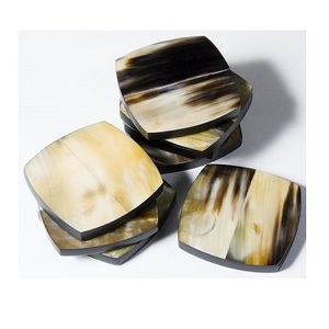 Newly Crafted Design Horn Coaster Buffalo horn Coaster Tea Coaster Place Mats Natural Square Horn Coaster At very low Price - Product Image 2