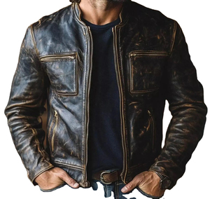 <b>Womens</b> Unisex Mens Custom Genuine Leather Eco-Friendly Windproof Streetwear Front Logo <b>Jackets</b> <b>Smart</b> Casual Style - Product Image 2