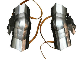Armaduras de Acero Tradicionales Góticas para Brazos, Disfraz de Caballero Medieval Cruzado, Coleccionable - Marco Enterprises Pulido - Product Image 1