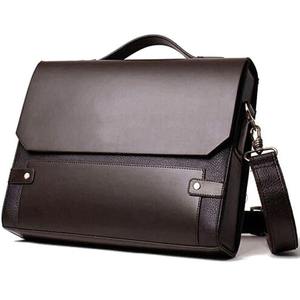 Bolso de Hombro/Mensajero/Clutch de Cuero Genuino para Hombre, Multiusos, para Portátil y Negocios - Product Image 1
