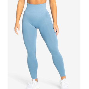 High Waist Full Length Solid Color <b>Seamless</b> <b>Leggings</b> Stretch Knitted Women's Basic Style All Seasons Spandex Nylon - Product Image 6