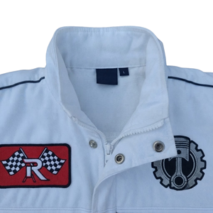 Wholesale Racing Team <b>Racer</b> <b>Jacket</b> Men Custom Patch Embroidered Zipper Motorcycle Style Durable Everyday Wear - Product Image 5